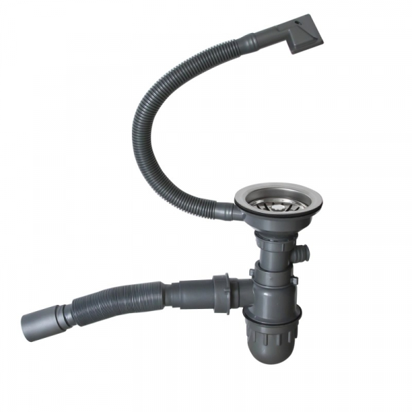 Мойка настол.монтаж 50х50 (2,0) вып 3 1/2  MIXLINE PRO 20см с сифоном (сатин)